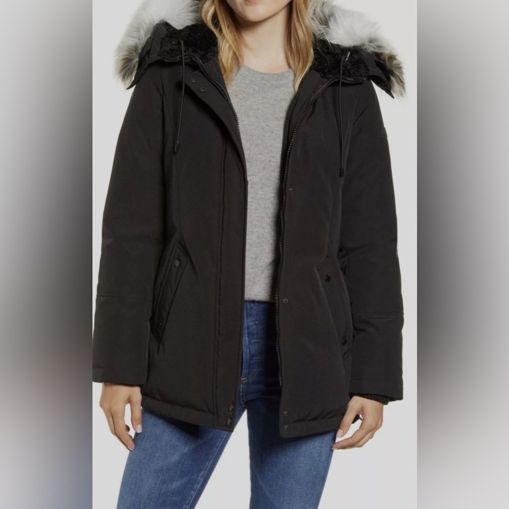 Sam Edelman Black Hooded Jacket